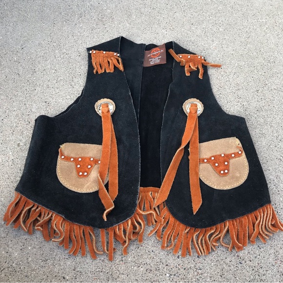 💙John R. Craighood Boys Suede Leather fringe Vest - Picture 10 of 10